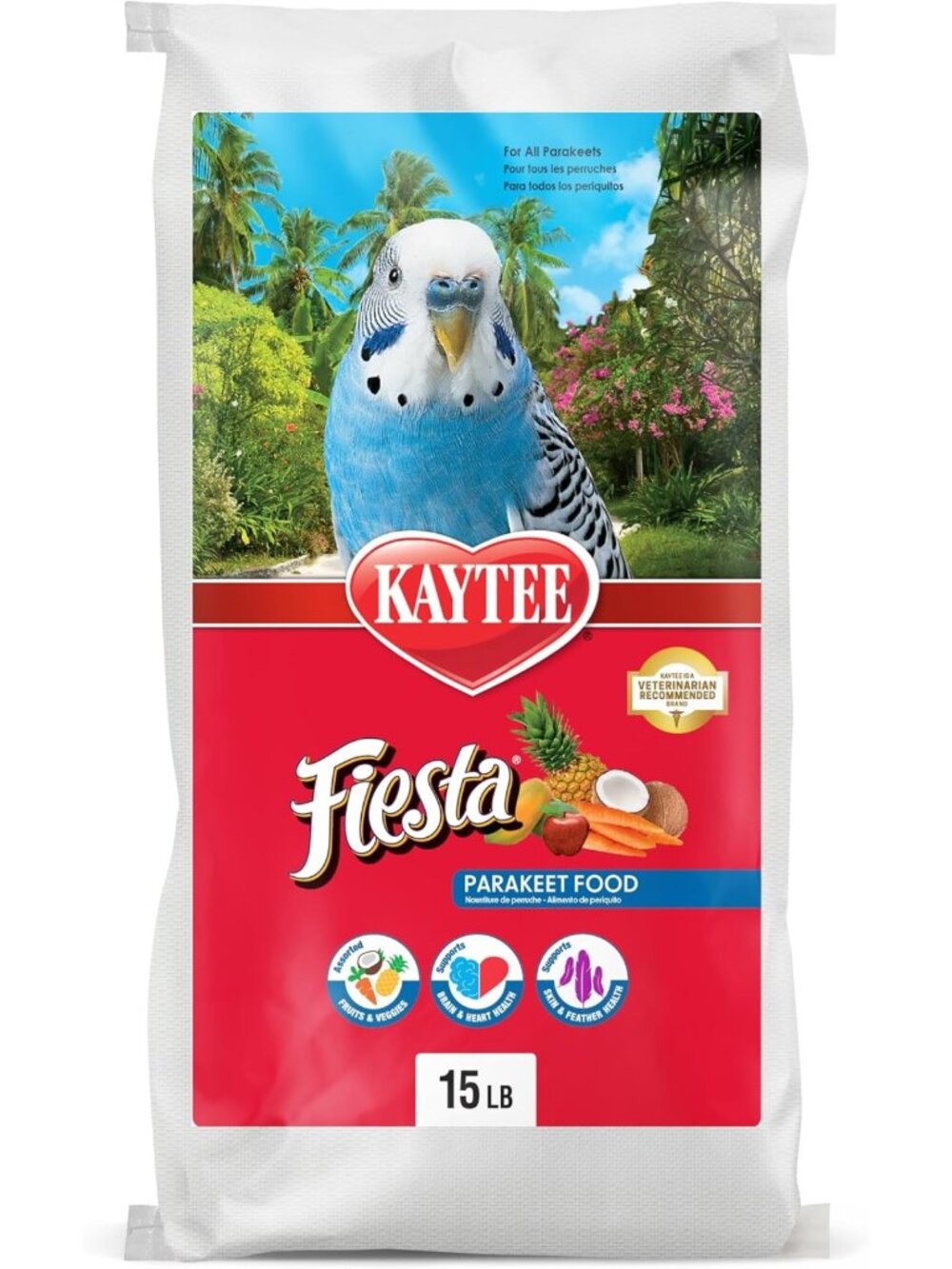 Nutritious Parakeet Food - Fun Fiesta Blend, 15 lbs, Ideal for Happy Birds